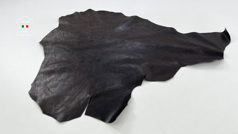 DARK BROWN ANTIQUED Thick Italian Goatskin leather skins hides 3+sqf 1.1mm #C771