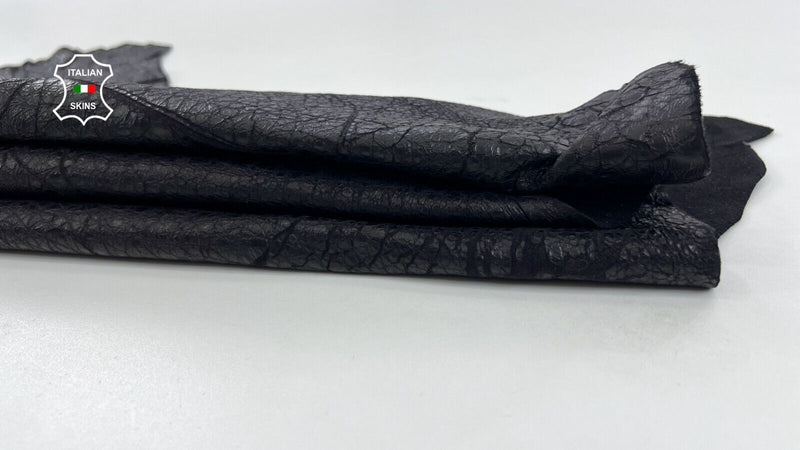 DARK PLUM CRACKED GRAINY VINTAGE LOOK Thick Soft Lamb leather 5sqf 1.1mm #C1436
