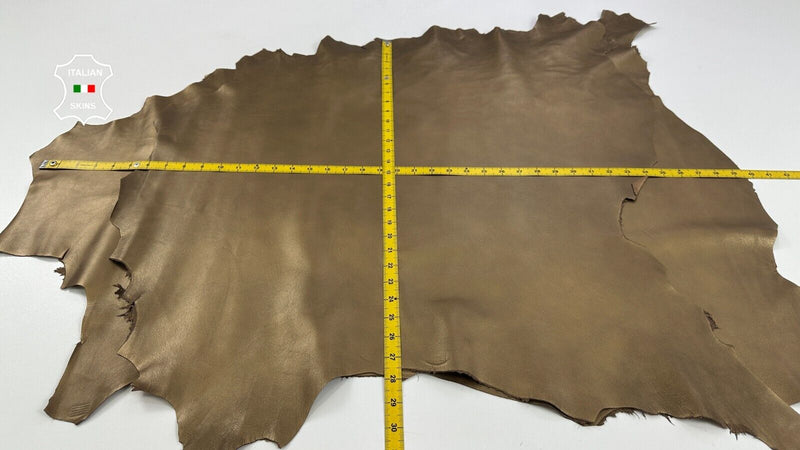 BRONZE PEARLIZED Soft Italian Lambskin leather hides 2 skins 12+sqf 0.8mm #C2698