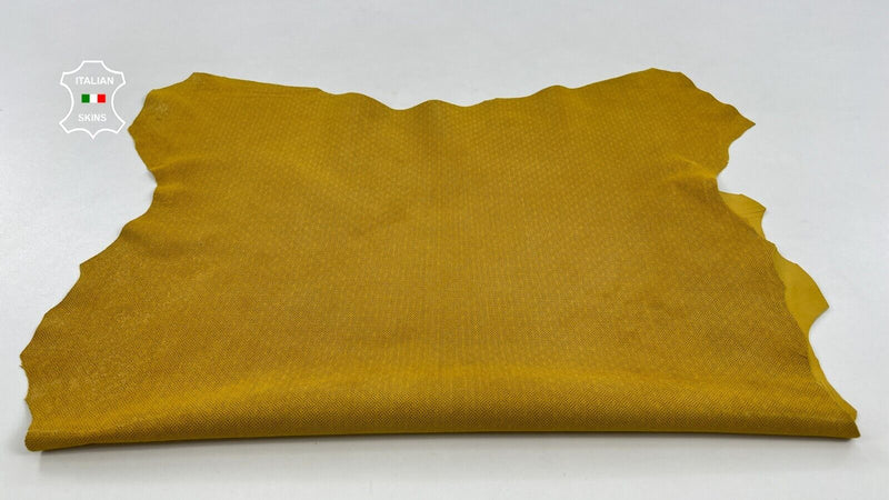 YELLOW NUBUCK EYE ATTRACTION PRINT Thin Soft Goatskin leather 5sqf 0.6mm #C1178