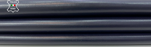 DARK INK BLUE SEMI GLOSS Soft Italian Lamb leather hides 7+sqf 1.0mm #B9990