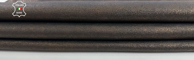 METALLIC ANTIQUED COPPER ROUGH Soft Italian Goatskin leather 5+sqf 1.0mm #C2818
