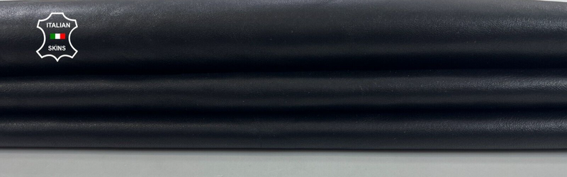 MIDNIGHT BLACK VEGETABLE TAN Soft Italian Lambskin leather hide 7sqf 0.9mm C1407