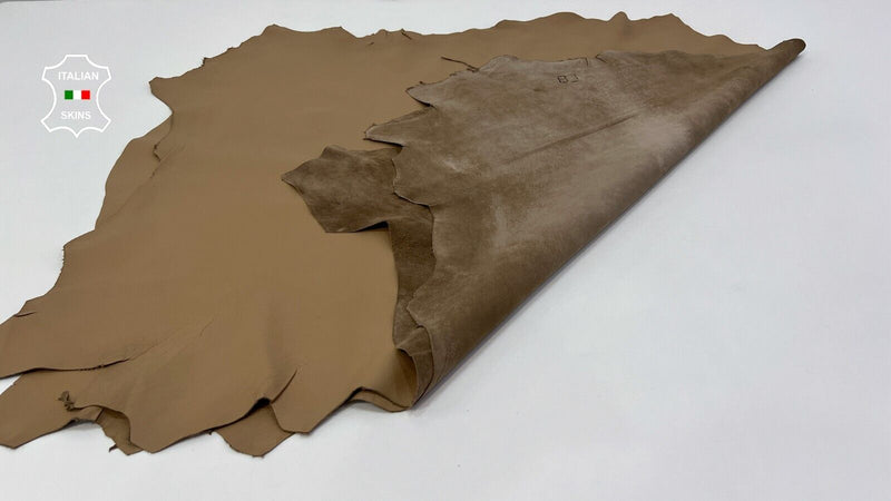 CAFFE LATTE Soft Italian Lambskin Lamb leather hides 2 skins 14sqf 0.7mm B9808