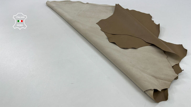 SAND BROWN Soft Italian Lambskin leather Bookbinding 2 skins 10sqf 0.7mm #C1454