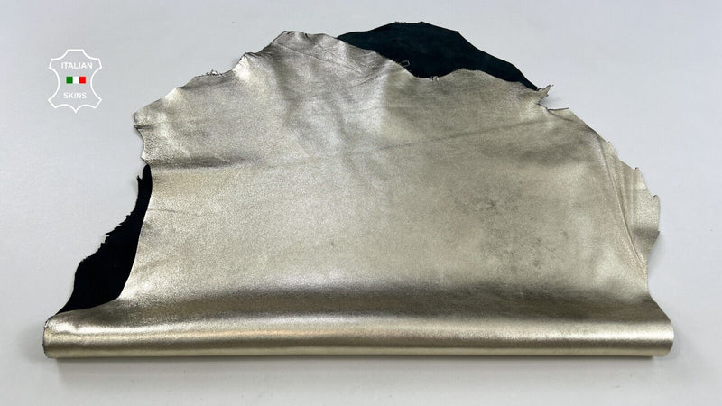 METALLIC LIGHT GOLD Soft Italian Lambskin Sheep leather hides 4sqf 0.9mm C1850