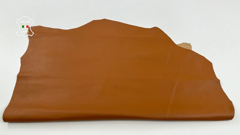 TAN MEDIUM BROWN Italian Lambskin Sheep Lamb leather hides 5+sqf 0.9mm #C2470
