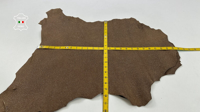 BROWN GLITTERS PRINT PEARLIZED SHIMMER Goatskin leather 2 skins 8sqf 1.2mm C2555