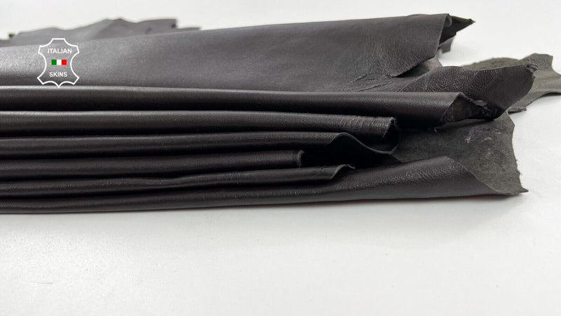 DARK BROWN Soft Italian Lambskin Sheep leather hides 3 skins 20sqf 0.9mm #C1510