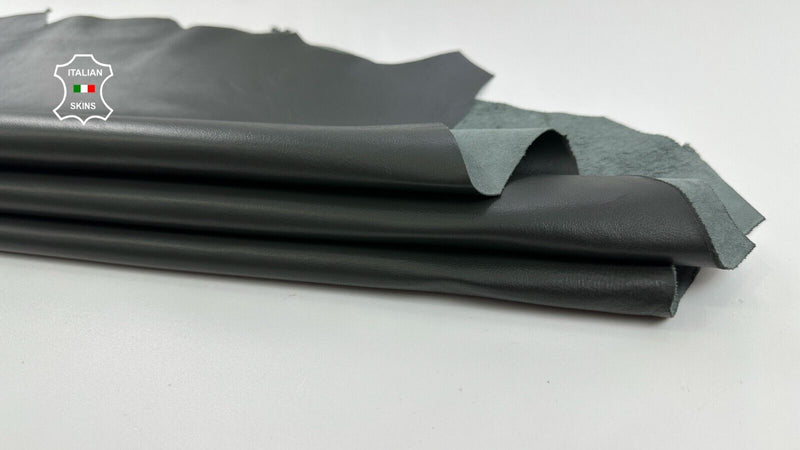 VERY DARK OLIVE GREEN Thin Soft Italian Lambskin leather hides 6sqf 0.6mm C2883