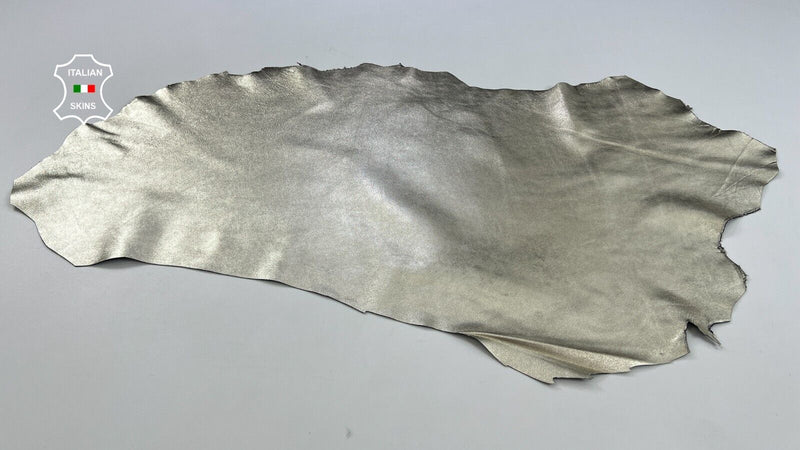 METALLIC LIGHT GOLD Soft Italian Lambskin Sheep leather hides 4sqf 0.9mm C1850
