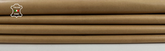 Thin soft brown Italian lambskin leather hide, solid color, 5 sq ft, 0.6mm thickness, from Italianskins.