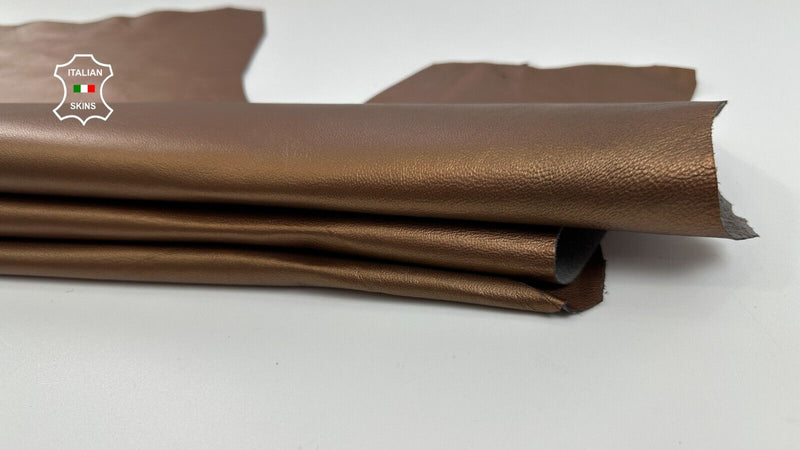 COPPER PEARLIZED Soft Italian Lambskin leather hide Bookbinding 8sqf 0.9mm C2891