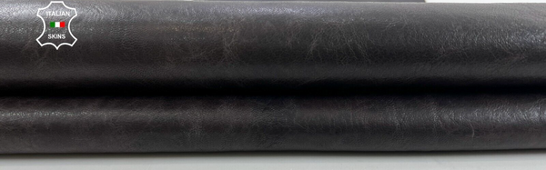 DARK BROWN ANTIQUED Thick Italian Goatskin leather skins hides 3+sqf 1.1mm #C771