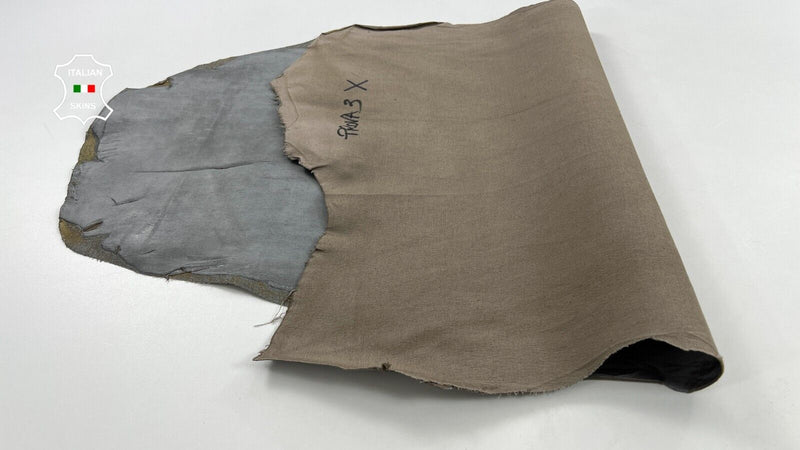 GREY DISTRESSED STRETCH VINTAGE LOOK Soft Lambskin leather hide 6sqf 0.8mm C1516