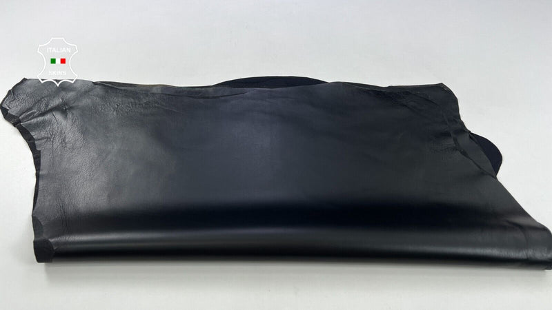 BLACK Thick Soft Italian STRETCH Lambskin leather 2 skins 11+sqf 1.3mm C1886