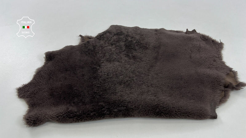 TAUPE BROWN Hair On Italian sheepskin Lamb shearling fur hides 17"X28" #C1386