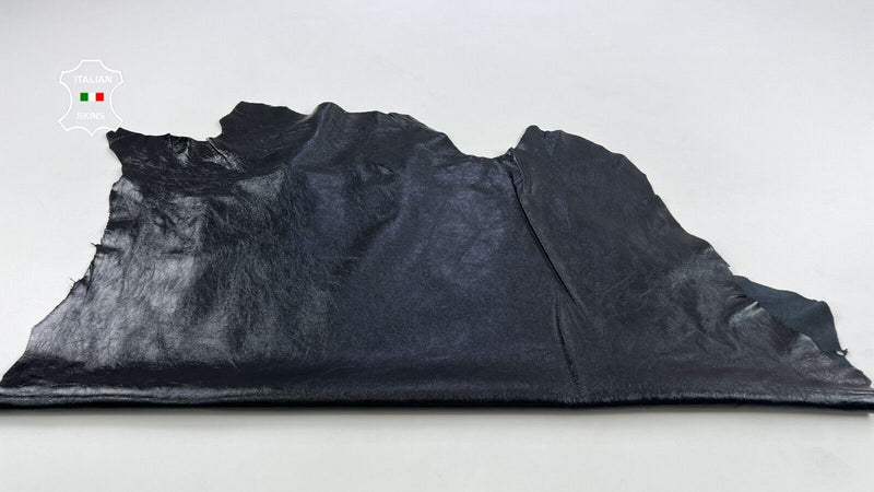 DARK MIDNIGHT BLUE SHINY PATENT Soft Italian Lambskin leather 7sqf 0.7mm #C1599