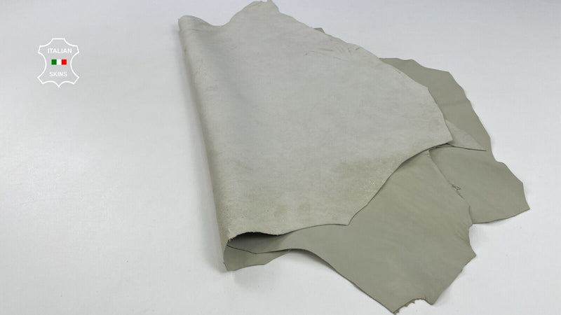 LIGHT GREENISH KHAKI Soft Italian Lambskin leather 2 skins 9+sqf 0.8mm #C1811