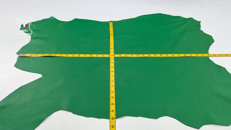 GREEN Thick Soft Italian Lambskin Sheep leather hides skins 6sqf 1.1mm #C1772