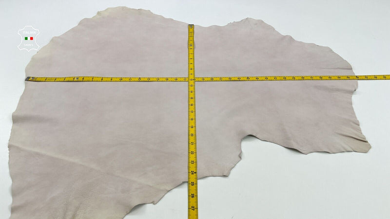 NATURAL IVORY BONES Soft Italian Lambskin sheep leather hides 6sqf 0.7mm C668