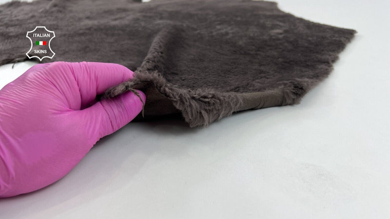 TAUPE BROWN Hair On Italian sheepskin Lamb shearling fur hides 17"X28" #C1386