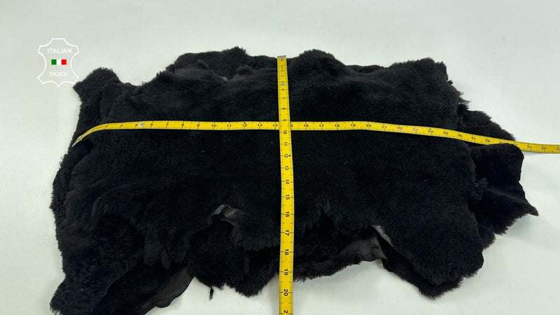 VERY DARK BROWN sheepskin Hair on leather fur 4 skins 17"x29" total 10sqf #C2623
