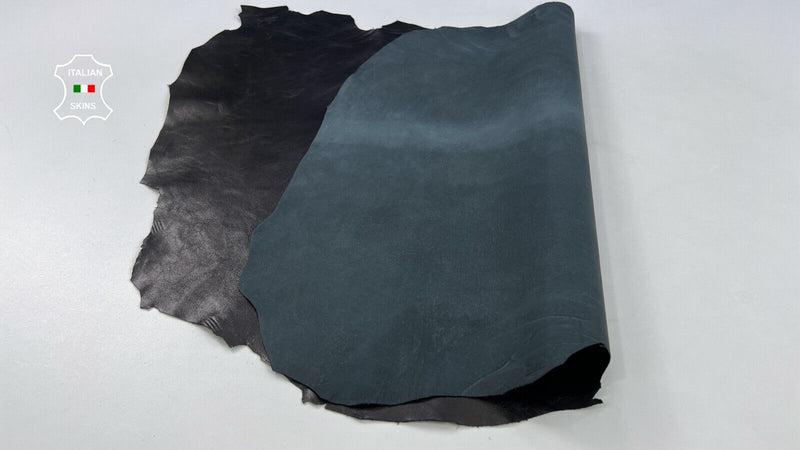 BLACK BRONZE HUE SHINY Italian Lambskin leather Bookbinding 5+sqf 0.8mm #C1800