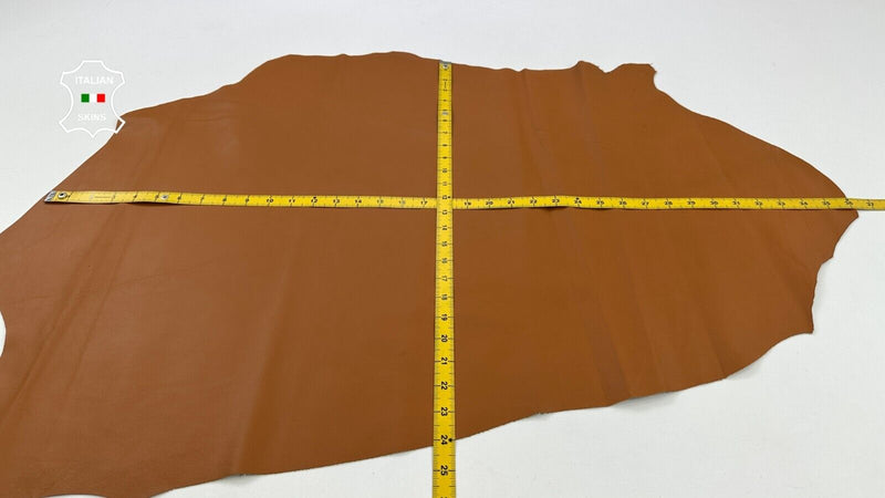 TAN MEDIUM BROWN Italian Lambskin Sheep Lamb leather hides 5+sqf 0.9mm #C2470