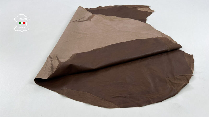 BROWN Thin Soft Stretch Lambskin Sheep Lamb leather skin hides 5sqf 0.6mm #C1606