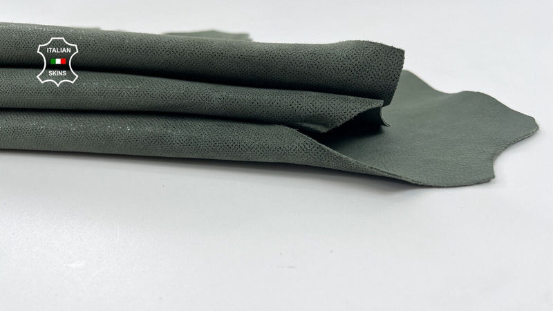 KHAKI ARMY EYE ATTRACTION PRINT Soft Italian Goatskin leather 5sqf 1.0mm #C1180