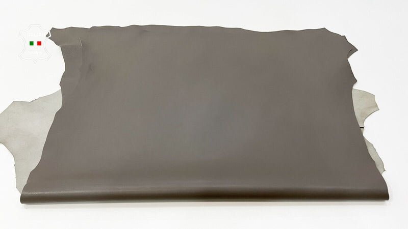 CONCRETE GREY Soft Italian Lambskin leather hides 2 skins 12+sqf 0.8mm #B9975