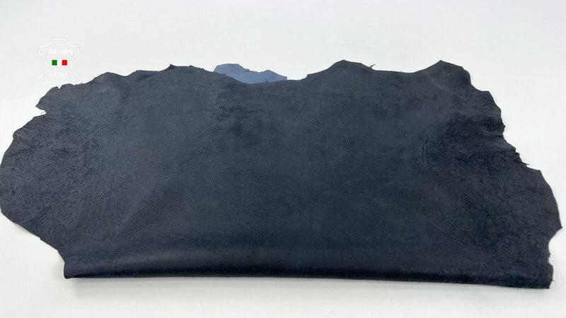 DARK BLUE ANTIQUED VERY VINTAGE Look Thin Soft Lamb leather 7sqf 0.6mm #C1489