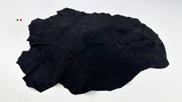 BLACK SUEDE Soft Italian Lambskin Sheep leather hides skins 3+sqf 0.9mm #C2293