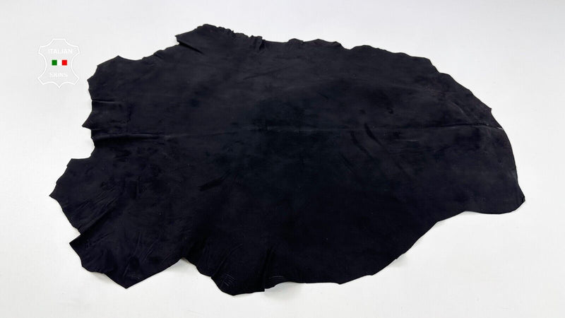 BLACK SUEDE Soft Italian Lambskin Sheep leather hides skins 3+sqf 0.9mm #C2293