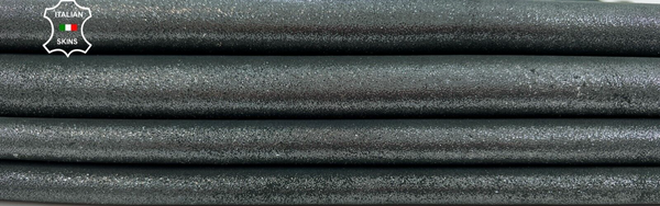 METALLIC SHIMMER STEEL PRINT ON GREY Soft Lambskin leather 6+sqf 1.0mm #C2010