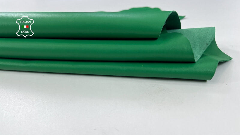 GREEN Thick Soft Italian Lambskin Sheep leather hides skins 6sqf 1.1mm #C1772
