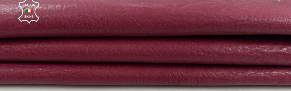 WASHED GRAINY WINE VEGETABLE TAN Thick Soft Lambskin leather 4+sqf 1.4mm #C2355