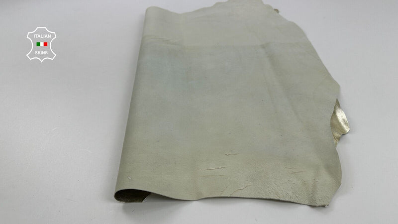 METALLIC LIGHT GOLD Soft Italian Lambskin Sheep leather hides 7sqf 1.0mm #C2485