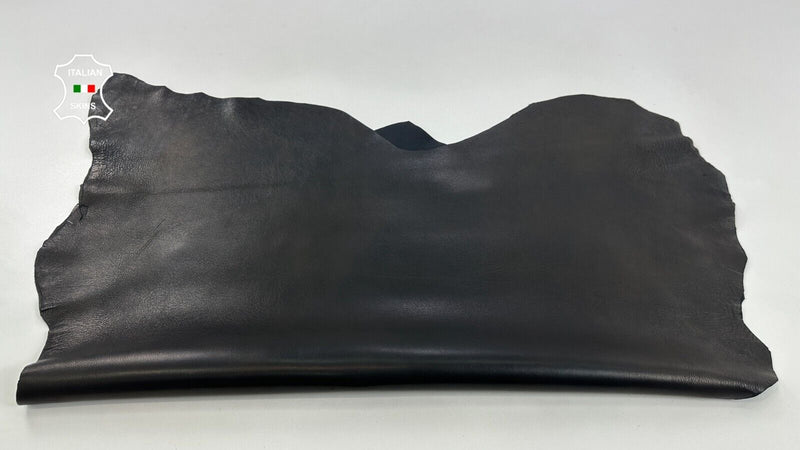 NATURAL BLACK Thick Soft STRETCH Backed Lycra Lambskin leather 6+sqf 1.4mm C2934