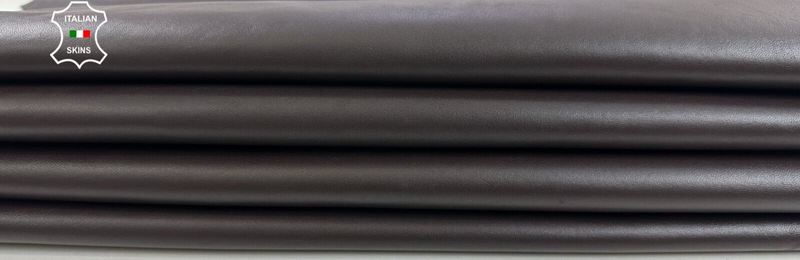 CHOCOLATE BROWN Italian Lambskin Sheep Lamb leather 2 skins 9sqf 0.8mm #C2948
