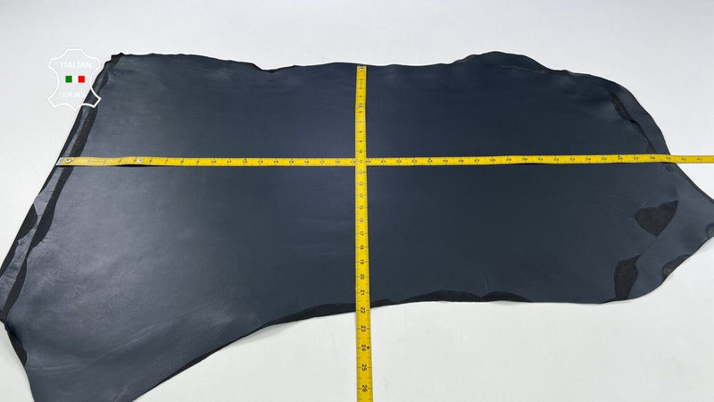 MIDNIGHT DARK BLUE Thick Soft STRETCH Lamb leather 2 skins 11+sqf 1.3mm #C1885