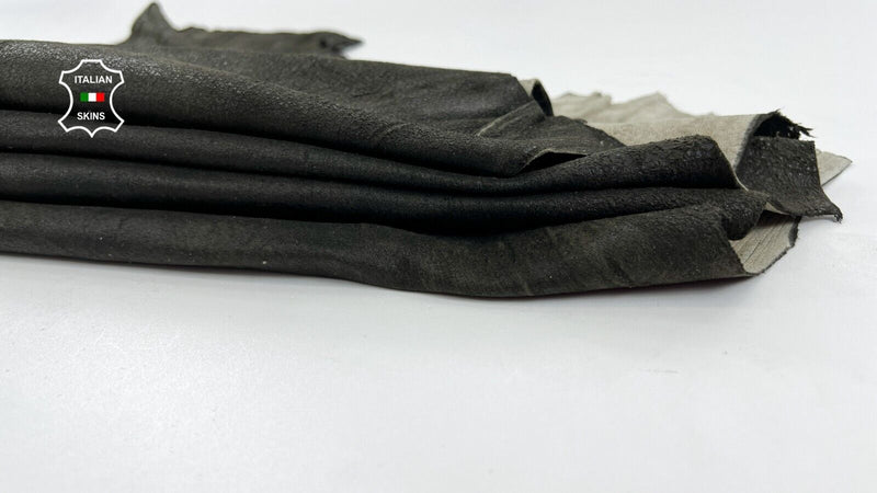 DARK OLIVE GREEN NUBUCK VERY VINTAGE LOOK Soft Lamb leather 7+sqf 0.7mm #C1490