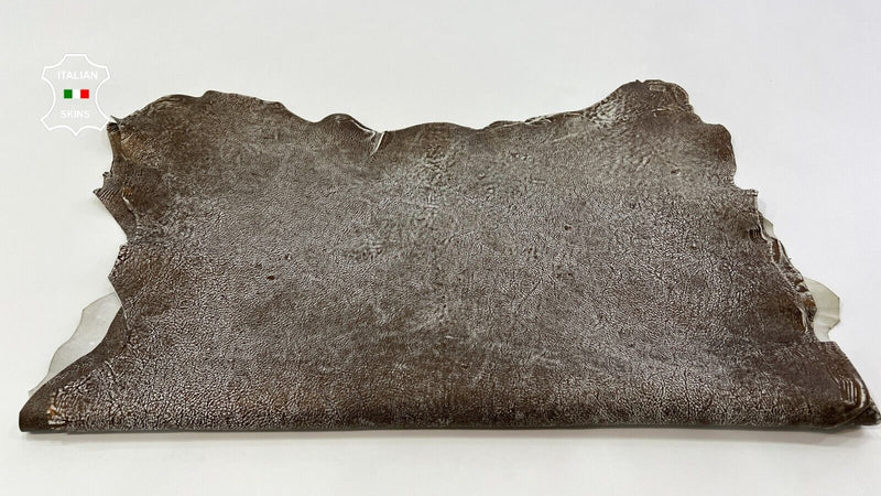 PEARLIZED BRONZE STONEWASH VINTAGE Thick Goat leather 2 skins 8+sqf 1.1mm #B9819