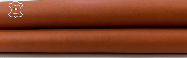 DARK ORANGE PUMPKIN Thick Italian Goatskin leather hides skins 5sqf 1.7mm #C273