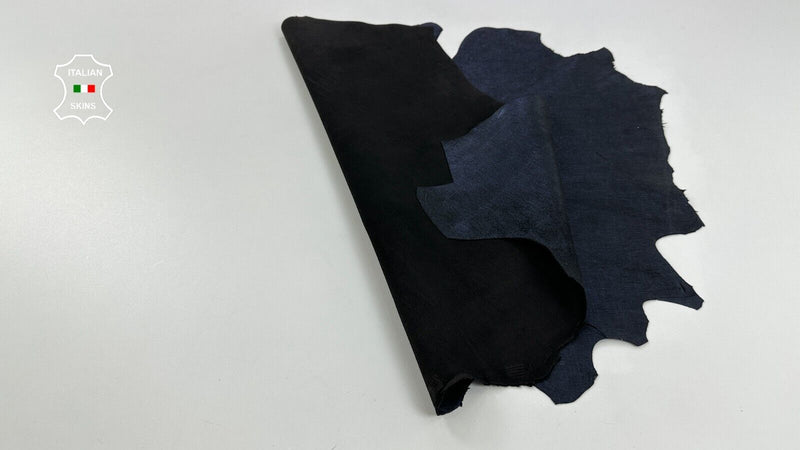 METALLIC DARK BLUE CANVAS PRINT Soft Italian Goatskin leather 5sqf 0.9mm #C2816