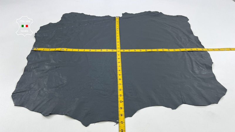 GREY COATED CRINKLE Thin Soft Italian Lambskin leather hides 6sqf 0.5mm #C1666