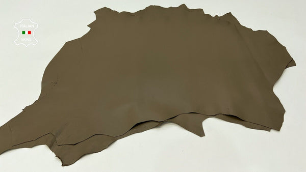 OLIVE BROWN Soft Italian Lambskin leather Bookbinding 2 SKINS 12+sqf 0.9mm #C05