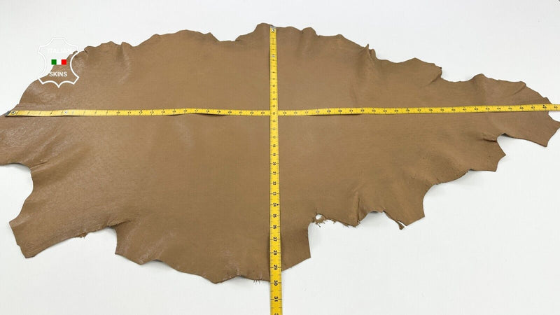 CAMEL BROWN PERFORATED TEXTURED Thick Soft  Lambskin leather 8sqf 1.6mm #C2901