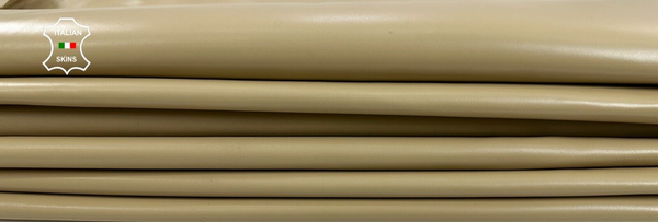 KHAKI BEIGE Italian Goatskin Goat leather skin hides 11 skins 33+sqf 0.9mm C2939